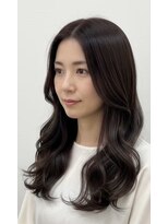 チャチャブラン(cha-cha Blanc)&nbsp;韓国風くびれロング×透明感グレージュ｜大人モテヘア