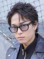 フィフス 大分(fifth)&nbsp;大分シャドウパーマメンズカットラウンドマッシュセンターパート