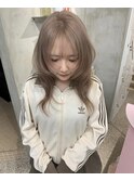 ワンホンレイヤー/ミルクティーブロンド/ダークブルー/梅田