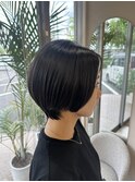 大人美人ショートボブ◎襟足スッキリ丸みシルエットで小顔見え♪