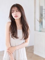 バグズ(Baguz) 韓国風ロングレイヤーシースルーバング透明感ショコラベージュ