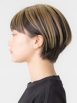 ダブル(DOUBLE) ハッシュカットグレージュデザインカラーツートーンカラー高松