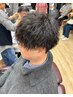【メンズ】カット+デザインパーマ ¥14300