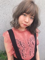 エトネ ヘアーサロン 仙台駅前(eTONe hair salon) 《eTONe》ゆるふわミディ × カーキグレージュ