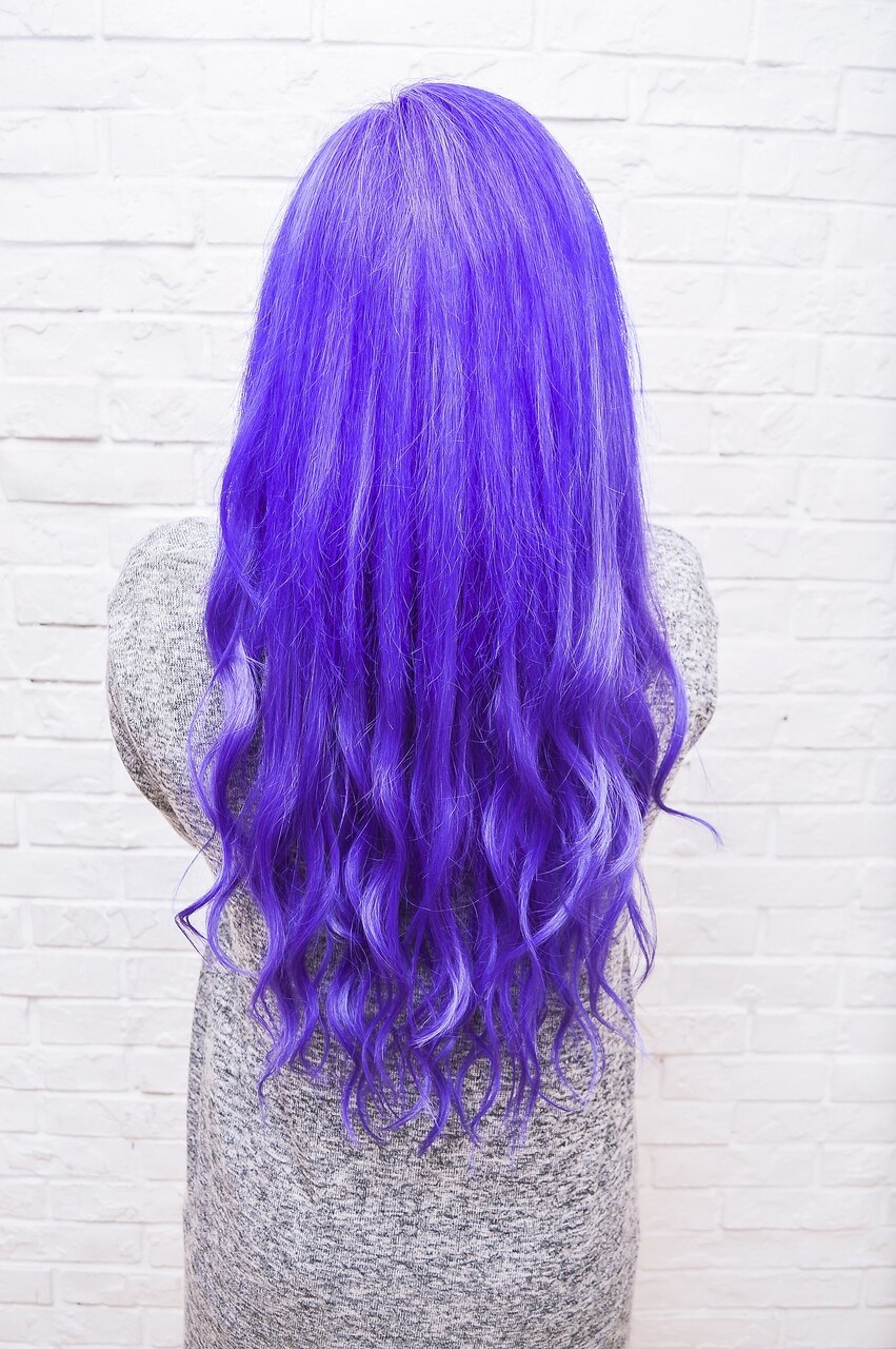 原色パープルロングスタイル：L075888813｜ヘアーエクステンド