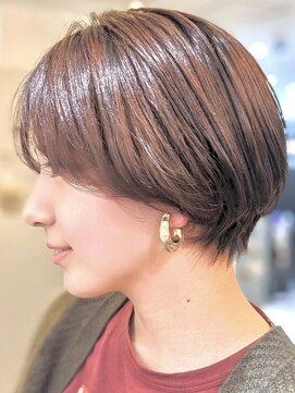 ジエクト 本店(The Ect) 丸みショート×ナチュラルブラウン×簡単スタイリング