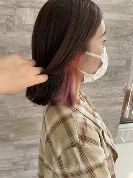 ラグシーセカンド(RAGCIE 2nd) 【Rio】インナーカラー×ピンクベージュ