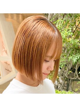 ロンドポレール 北千住(Lond polaire) 【米倉かずひさ】ミニボブ、ペールベージュ