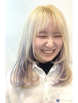 ブレス 横浜(bless) ハイトーンユニコーンカラーインナーカラーホワイトカラー