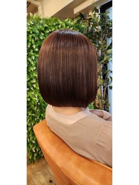 エルムトウキョウ(ELM Tokyo) 大人気ピンクベージュのワンレンボブ☆