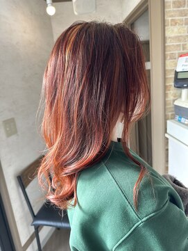 ヘアーリゾートガーデンバイトロント 船橋法典店(Hair Resort Garden by Toronto) オレンジ×ハイライト【船橋、西船橋、市川大野、新船橋、塚田】