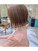 ロンドヴァリー 渋谷店(Lond vallee)&nbsp;☆切りっぱなしボブ×くすみベージュ×韓国風巻き×クラゲヘアー