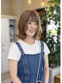 ベージュカラー&フェイスフレーミング