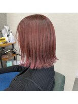 ラル(Lull)&nbsp;【外はねピンクボブ】ケアブリーチ/ダブルカラー/ハイトーン