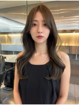 ノク(nok) フェイスレイヤーロング_前髪アンブレラカラーこなれミディ