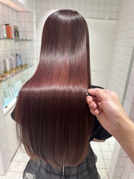 ロンドルーチェ 心斎橋(Lond luce) ダークアッシュ/ミディアムレイヤーカット［髪質改善/縮毛矯正］