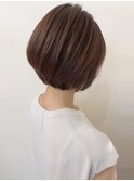 メルティカラーショコラブラウン似合わせカットショートボブ