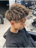 スペインカールスパイキーショートツイストスパイラルパーマ