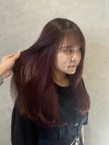 ラック(LUCK)&nbsp;ピンク/船橋/くすみベージュ/細めハイライト