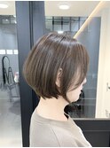 大人の小顔見えショート◎白髪ぼかしハイライト/明るい白髪染め