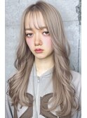 シースルーバング透明感カラー冬カラーシースルー