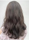 姫ロングレイヤー　グレージュ系で艶感と透明感カラー