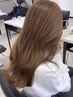 ★ブリーチなしで透明感★ブリーチなしダブルカラー+カット ¥18000
