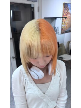 ペレ 原宿(PELE) 着物ヘア/ダークアッシュ/ミディアムレイヤーカット/原宿