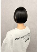 大人かわいいぱつっとボブ