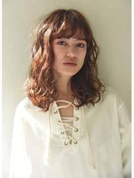 ユノ(juno) 【juno】Trend外国人風ウェーブパーマ★オレンジベージュ