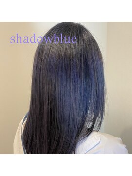 ウーヴリール 総社店(ouvrir) アッシュブラック系◆セミロング×ブルーブラック