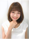 ワンカールでふわっとミディアムボブ☆