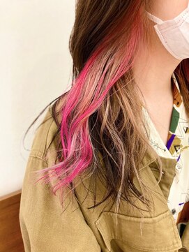 ノチ(Noci) 【Noci】インナーカラー/赤/ベージュ/推しカラー