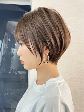 ロンドブルーム 天神大名店(Lond Bloom) ショートボブハイライトマロンベージュイルミナカラー