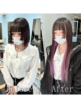 あるじゃんすー 心斎橋店 ピンクラベンダ-#シ-ルエクステ##ヘルシ-スタイル#地雷#心斎橋