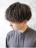 フェザーパーマ/刈り上げセンターパート/サーフカール[新宿]