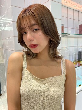 ロンドルーチェ 心斎橋(Lond luce) ダークアッシュ/ミディアムレイヤーカット［髪質改善/縮毛矯正］