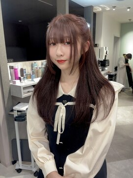 リリー(Lilley) 韓国ヘア×ピンクブラウン×顔まわり