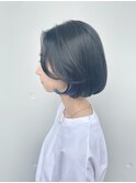 ブルー/インナーカラー/イヤリングカラー/顔周りレイヤー/韓国風