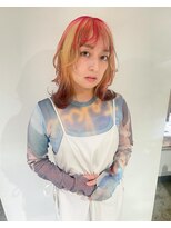 ニュート(Neut )&nbsp;デザインカラーピンク/ブラック/ケアブリーチ抜きっぱなし名古屋