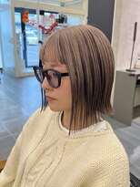 グリードヘアー(greed hair)&nbsp;umbrella color × 切りっぱなしbob