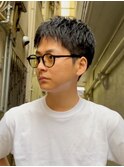 スパイキーショートザクザクショートアップバングツーブロック