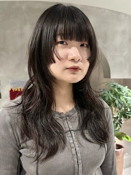 ハウ 心斎橋(how) 大人可愛い艶カラーくすみベージュくびれウルフロングレイヤー