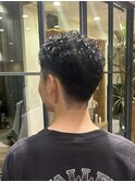 すっきり刈り上げ×ウェーブスタイル