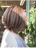 「RYOKO」304050代  大人ショートボブ×ベージュハイライト