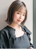 前髪結べるボブ外ハネボブモテ髪くびれヘア斜めバング愛され