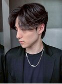 韓国マッシュフェザーパーマブルーブラック_ba554402