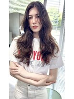 クプラ(Qpula)&nbsp;【qpula 城慎太郎】パーマ風ウェーブレイヤー＋チョコブラウン