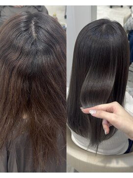 カノイ 銀座中央通り(KANOI) 髪質改善縮毛矯正と透明感カラーでイメチェン!