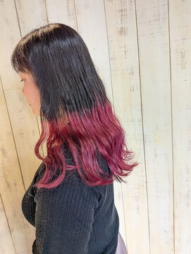 ツートーンカラー“カシスピンク×ブラック”